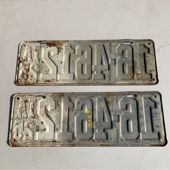 Antique Automobile License Plates - Man Cave -Decor - Old Timers - Picture 8 of 10